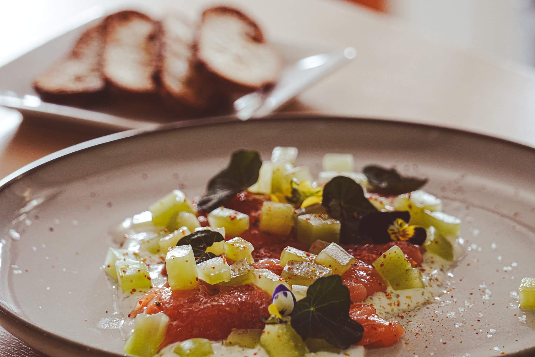 Un des plats de la semaine du Resto du Fleuve, issu de son menu Cuit ou cru.