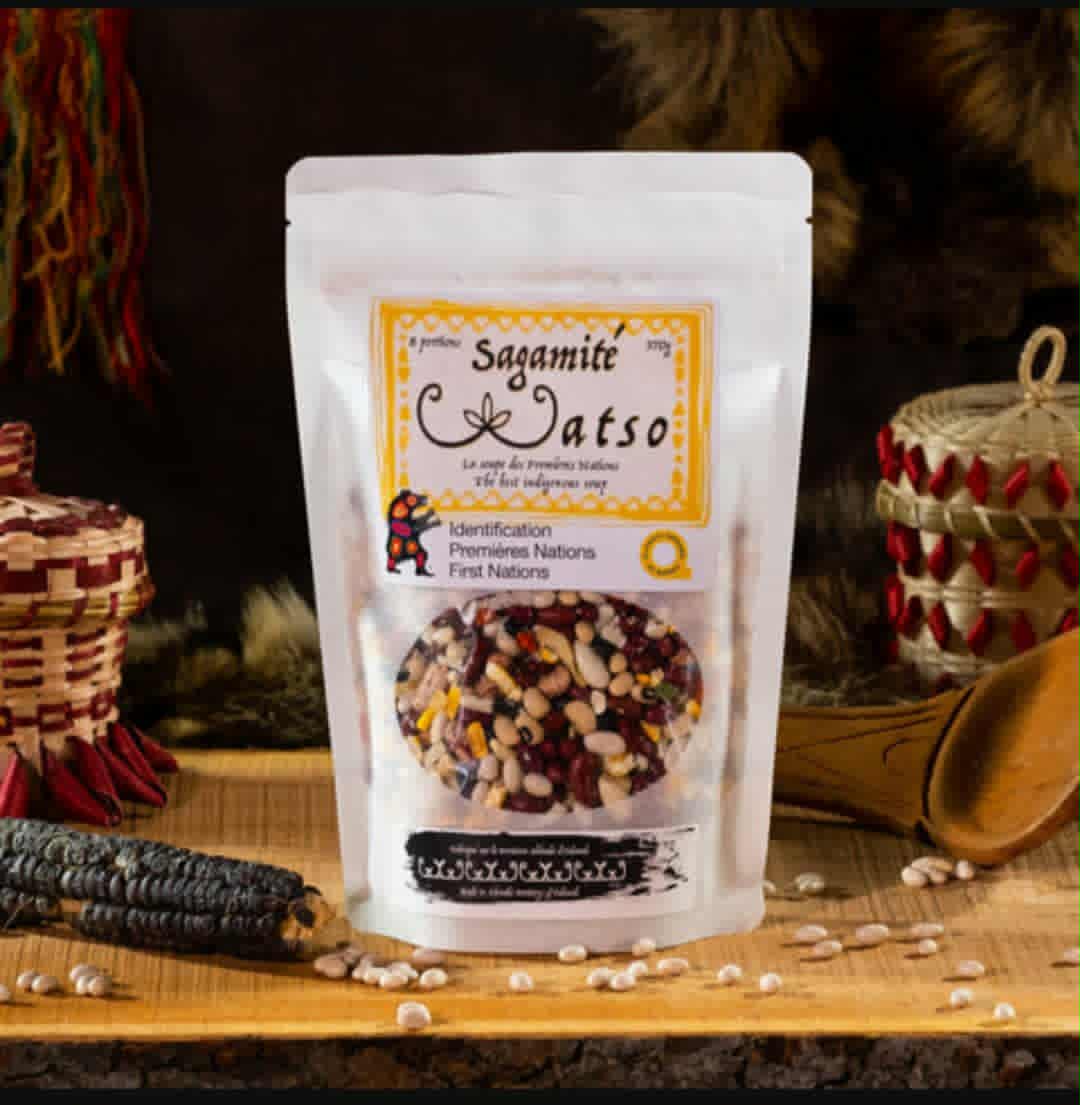 Un sac du mélange à soupe des premières nations vendu par Sagamité Watso.