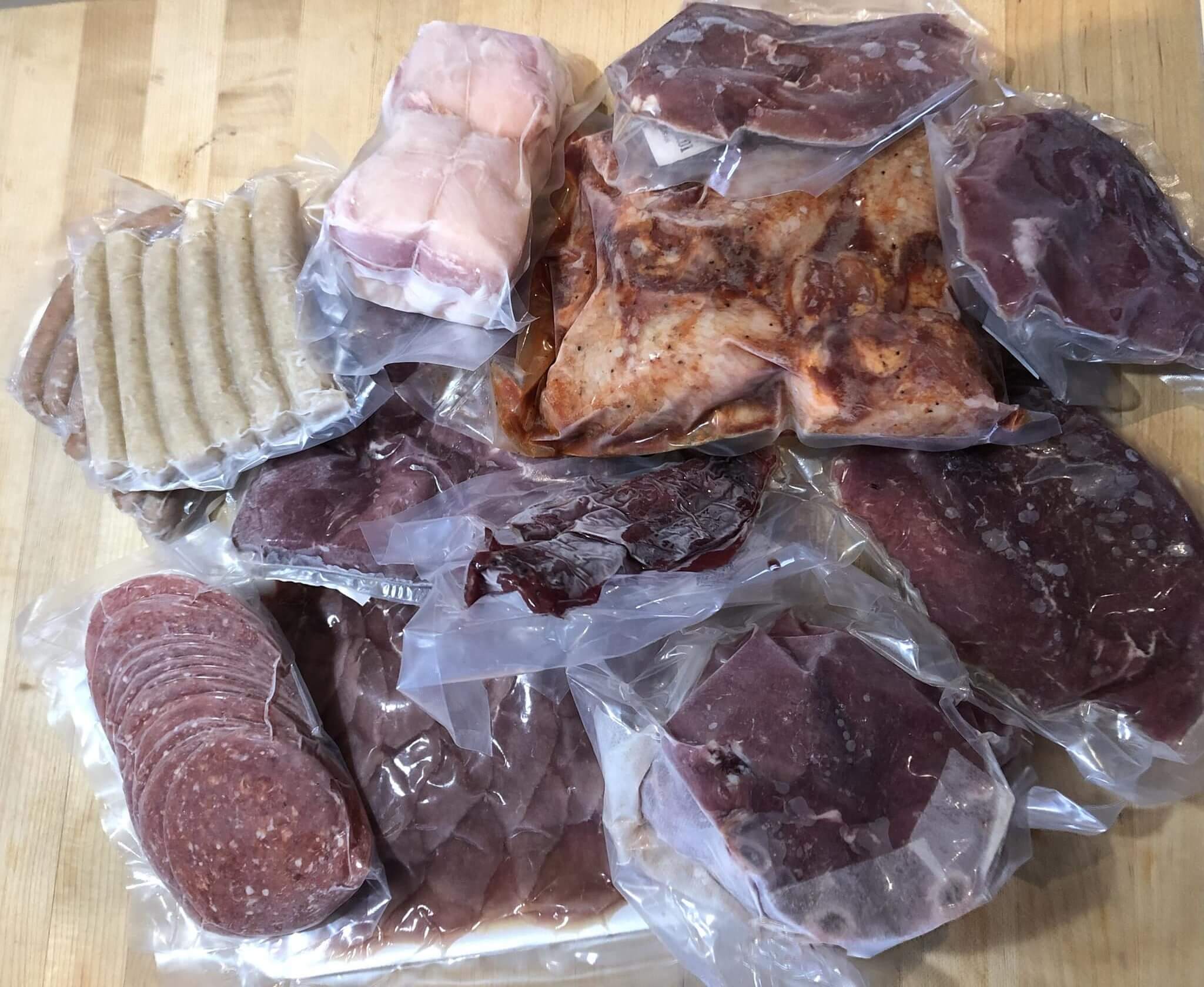 Différentes découpes de viande de veau offertes chez V25.